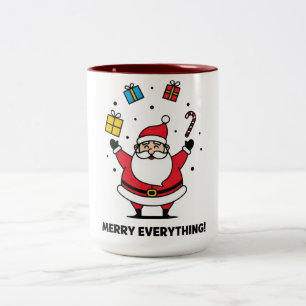 Merry Everything Christmas Two-Tone Coffee Mug