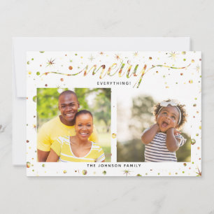 MERRY Everything Colour Matching 2-Photo Holiday Card