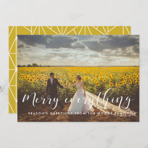 Merry Everything Elegant Christmas Photo  Holiday Card