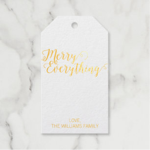 Merry Everything Foil Gift Tags