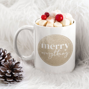 Merry Everything Golden Texture Coffee Mug