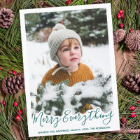Merry Everything Happy Always Modern Trendy Green