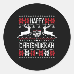 Merry Everything - Happy Chrismukkah Classic Round Sticker
