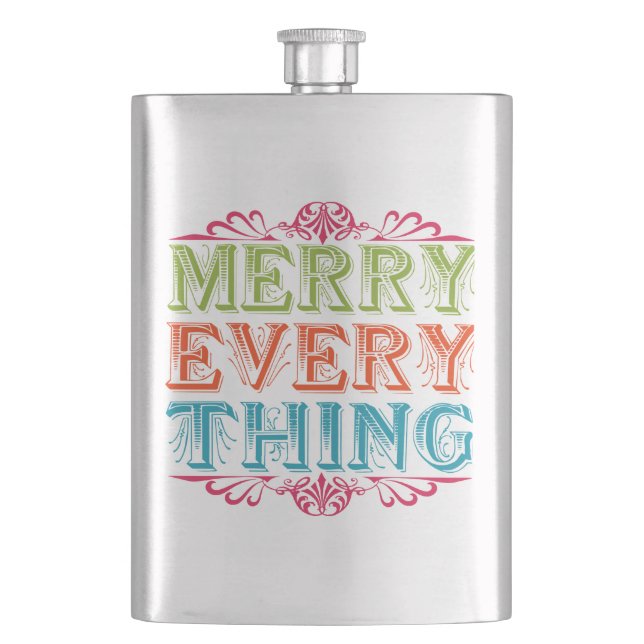 Merry Everything Hip Flask (Front)