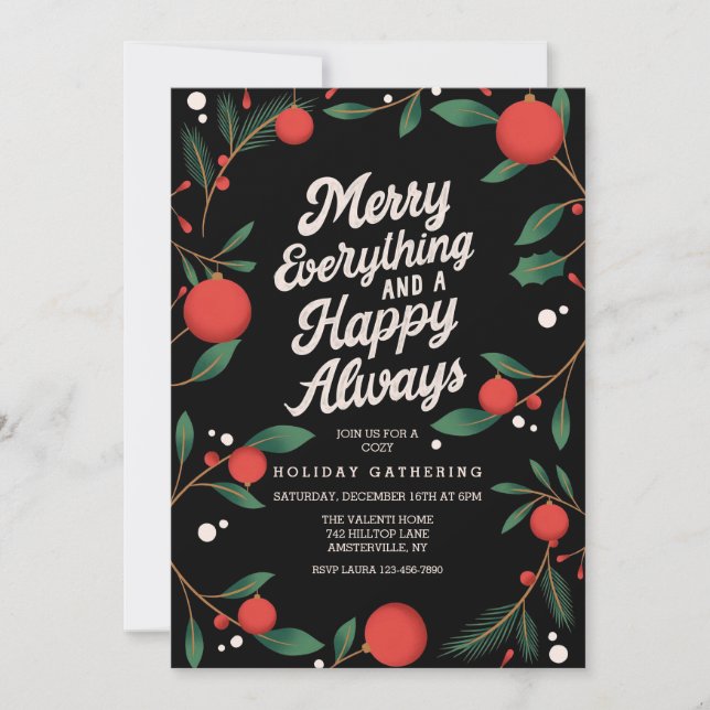 Merry Everything Holiday Invitation (Front)