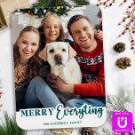 Merry Everything Personalised Modern Family Photo Magnet<br><div class="desc">Introducing our holiday cards, perfect for spreading cheer and joy this holiday season! Our simple and modern design features the phrase "Merry Everything Happy Always" in a bold and festive font. The card is designed to showcase a family picture, making it a great way to share your holiday greetings with...</div>