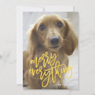 Merry Everything Photo Card Funky Script
