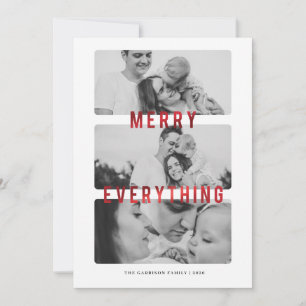 Merry Everything Red Foil Holiday Card
