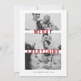 Merry Everything Red Foil Holiday Card