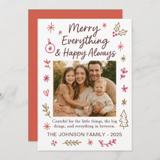 Merry Everything Scribble Doodle Christmas Card