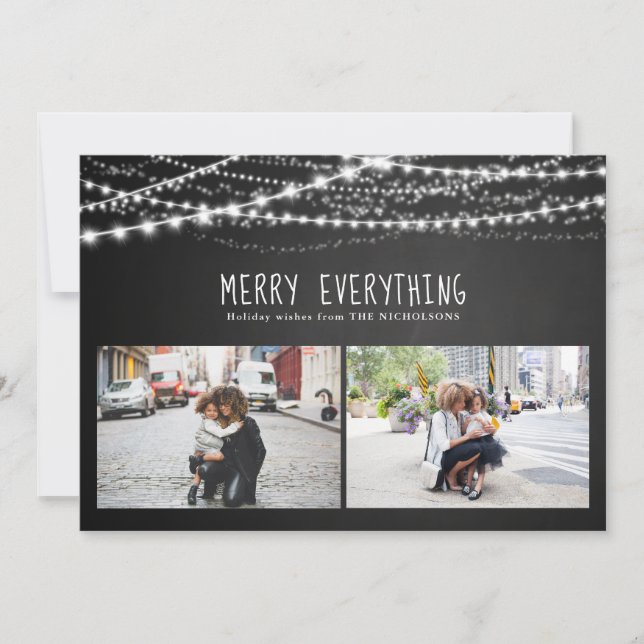 Merry Everything Typography Holiday Photo (Front)