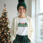 Merry Everything | Vintage Graphic Christmas Tree Tri-Blend Shirt<br><div class="desc">Celebrate the magical and festive holiday season with our Christmas apparel. The design features our hand-drawn rustic and vintage style evergreen Christmas trees graphic tee with "Merry Everything" designed in a rustic vintage style typography in red and green. Personalise with optional established date. All illustrations are hand-drawn original artwork by...</div>