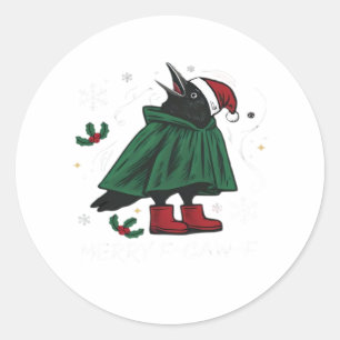 Merry F-Caw-F Classic Funny Graphic Classic Round Sticker