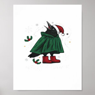 Merry F-Caw-F Classic Funny Graphic Poster