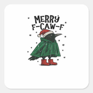 Merry F-Caw-F Essential Minimal Clean Square Sticker