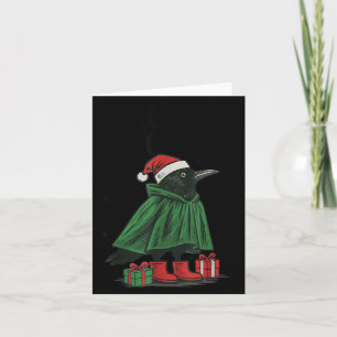 Merry F-caw-f Funny Christmas Black Crow Merry Xma Card