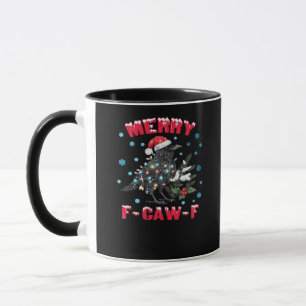 Merry F-Caw-F Funny & Vintage Design Mug