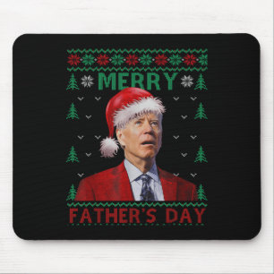 Merry Fathers Day Santa Joe Biden Christmas Ugly S Mouse Pad