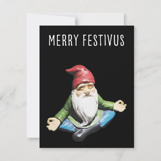 Merry Festivus Gnome Christmas Card (Front)