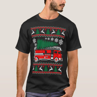 Merry Firefighter Ugly Christmas Sweater Funny Tsh