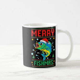 Merry Fishmas B Fish Fishing Christmas Coffee Mug