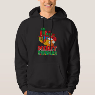 Merry Fishmas Christmas Fish Fisherman Ugly Xmas Hoodie