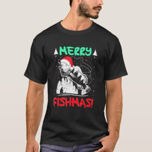Merry Fishmas Christmas Fisher Fish T-Shirt