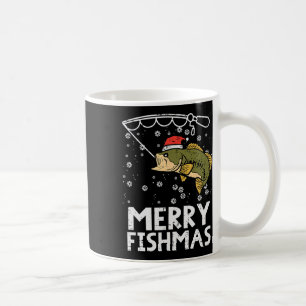 Merry Fishmas Fish Fishing Xmas Christmas Dad Men Coffee Mug