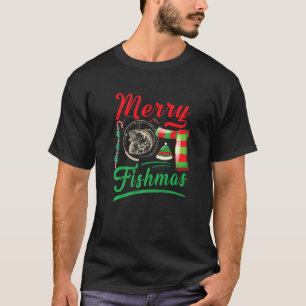 Merry Fishmas Fishing Fish Fisherman Holidays Wint T-Shirt
