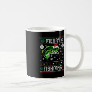 Merry Fishmas Fun Fish Fishing Fisherman Ugly Chri Coffee Mug