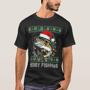 Merry Fishmas Funny B Fishing Christmas For Women  T-Shirt