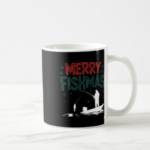 Merry Fishmas Funny Christmas Fisherman Holiday Fi Coffee Mug