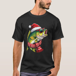 Merry Fishmas Funny Christmas Fishing Dad Fish Fis T-Shirt