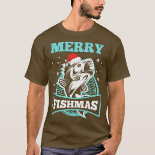 Merry Fishmas Funny Christmas Fishing T-Shirt