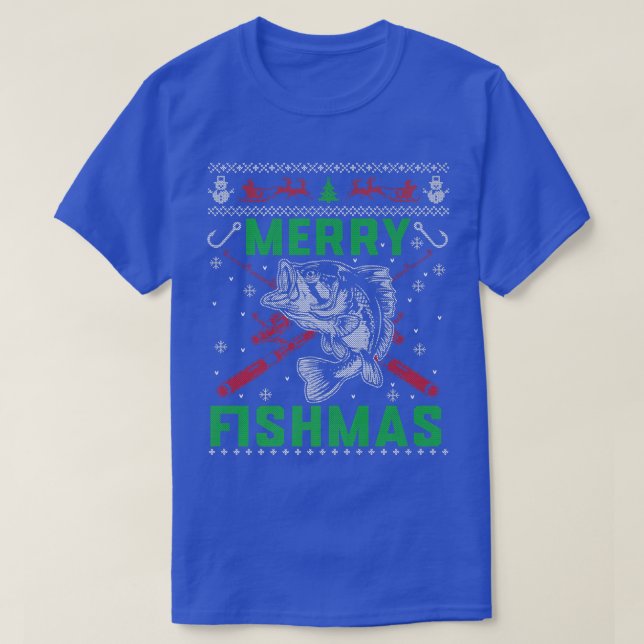 Merry Fishmas Funny Christmas Sweater Gift For Fis (Design Front)