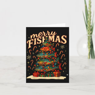 Merry Fishmas Funny Fishing Christmas Design  Card