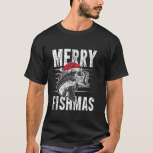 Merry Fishmas Funny Fishing Christmas T-Shirt