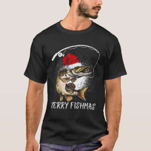 Merry Fishmas Funny Pike Fishing, Fisherman Christ T-Shirt