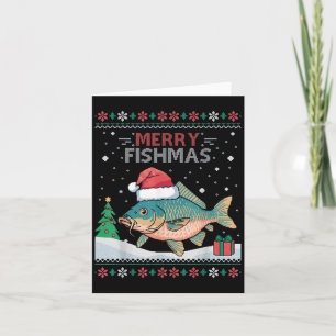 Merry Fishmas - Funny Ugly Christmas Carp Fishing  Card