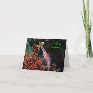 Merry Fishmas Hawkfish Holiday Card