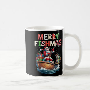 Merry Fishmas Santa Fishing Lovers Funny Fisherman Coffee Mug
