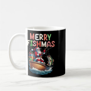Merry Fishmas Santa Fishing Lovers Funny Fisherman Coffee Mug