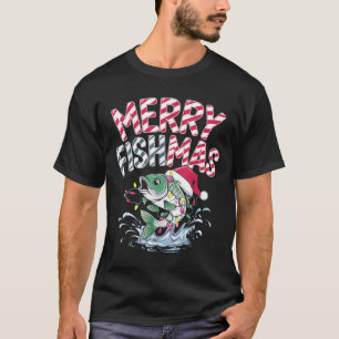 Merry Fishmas Santa Fishing Lovers Funny Fisherman T-Shirt