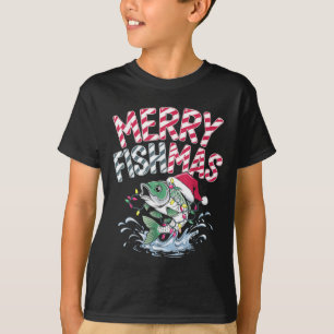 Merry Fishmas Santa Fishing Lovers Funny Fisherman T-Shirt