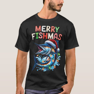 Merry Fishmas Santa Fishing Lovers Funny Fisherman T-Shirt