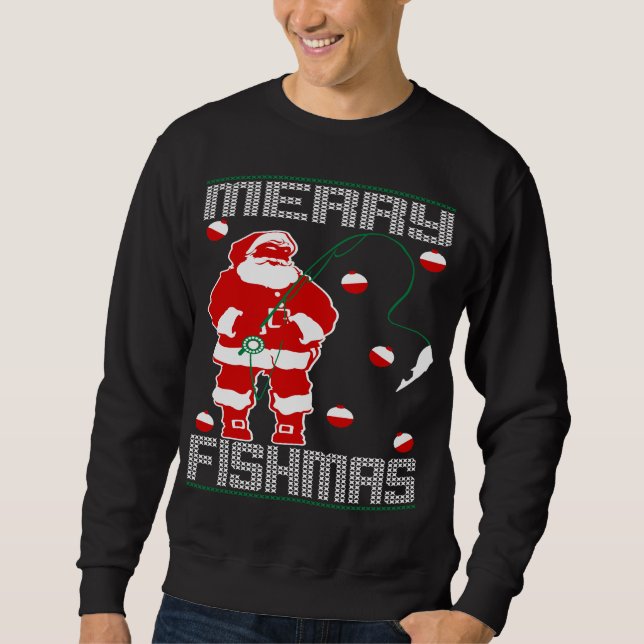 Merry Fishmas Santa Sweatshirt (Front)