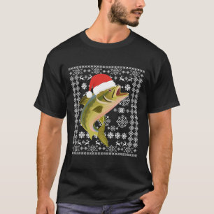 Merry Fishmas Ugly Christmas T Shirt Santa Fish Fi