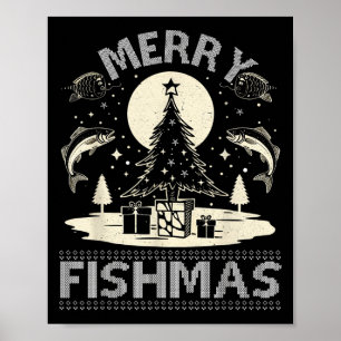 Merry Fishmas Ugly Xmas Sweater - Funny Christmas Poster