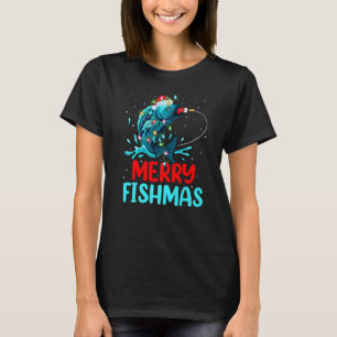 Merry Fishmas Xmas Fishing Fisherman Fish Christma T-Shirt