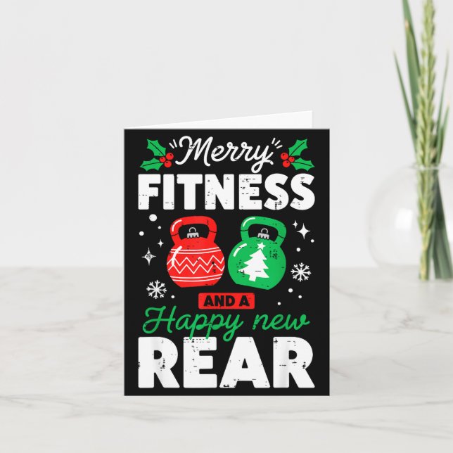Merry Fitmas And A Happy New Rear Christmas Fitnes Card (Front)